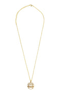 Necklace lotus pendant flash gold/metal 20L gold