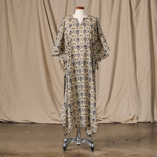 Panna Full Length Block Print Kaftan