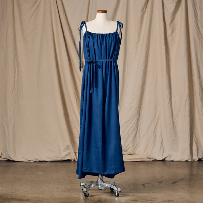 Kanya Blue Cotton Maxi Style Dress