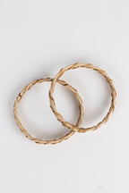 Bracelets s/2 narrow woven cane .5W tan