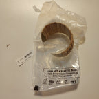 Bracelet cuff wide woven cane/metal 2W tan/gold