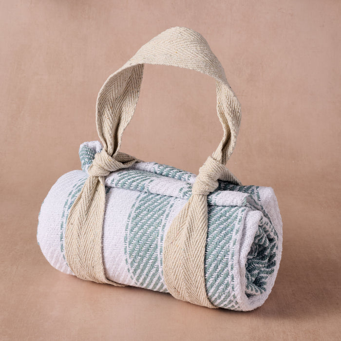 Garmee Upcycled Cotton Beach Blanket - Blue