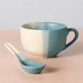 Pheeka Striped Jumbo Mug With Spoon