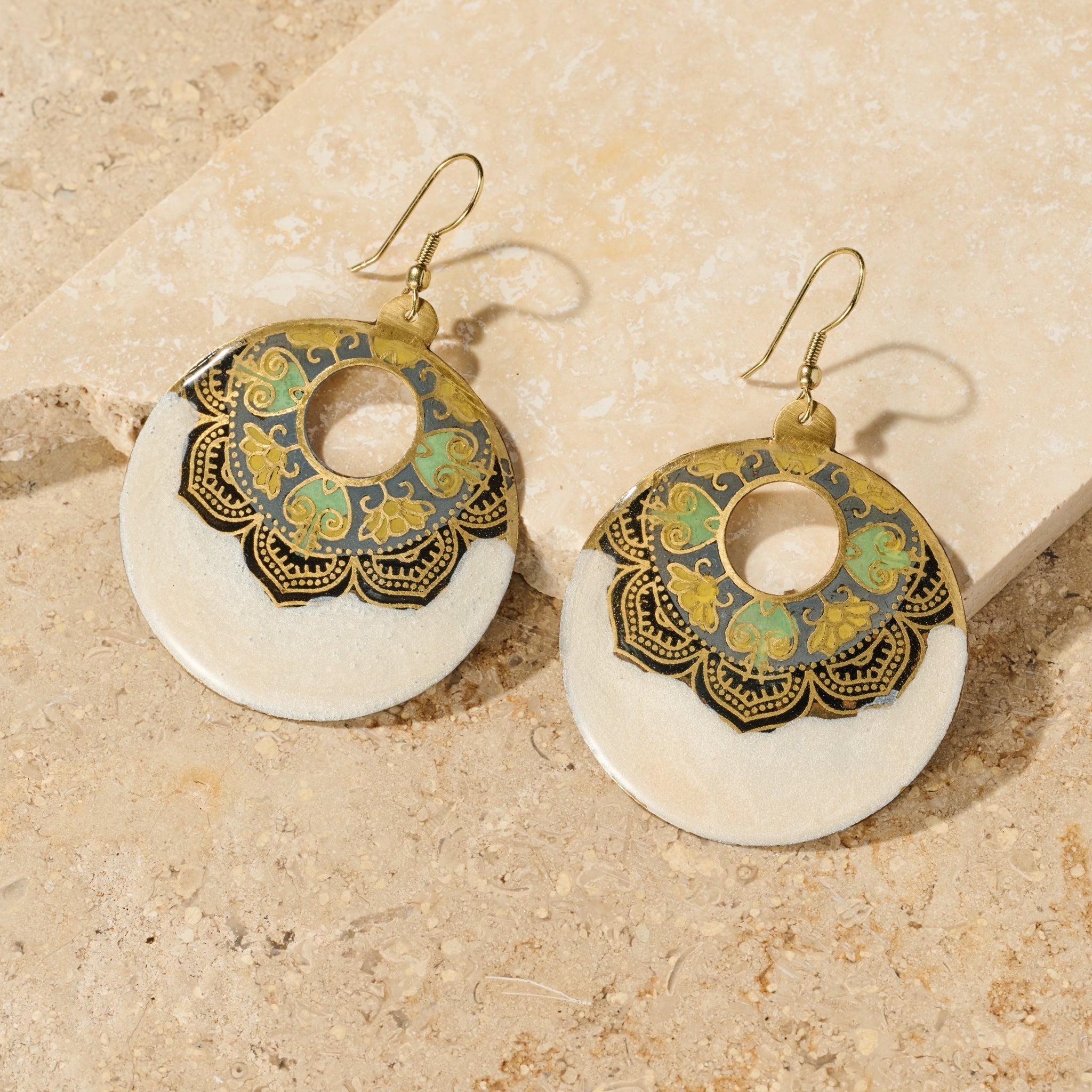 "Mandir" Enamel Earrings