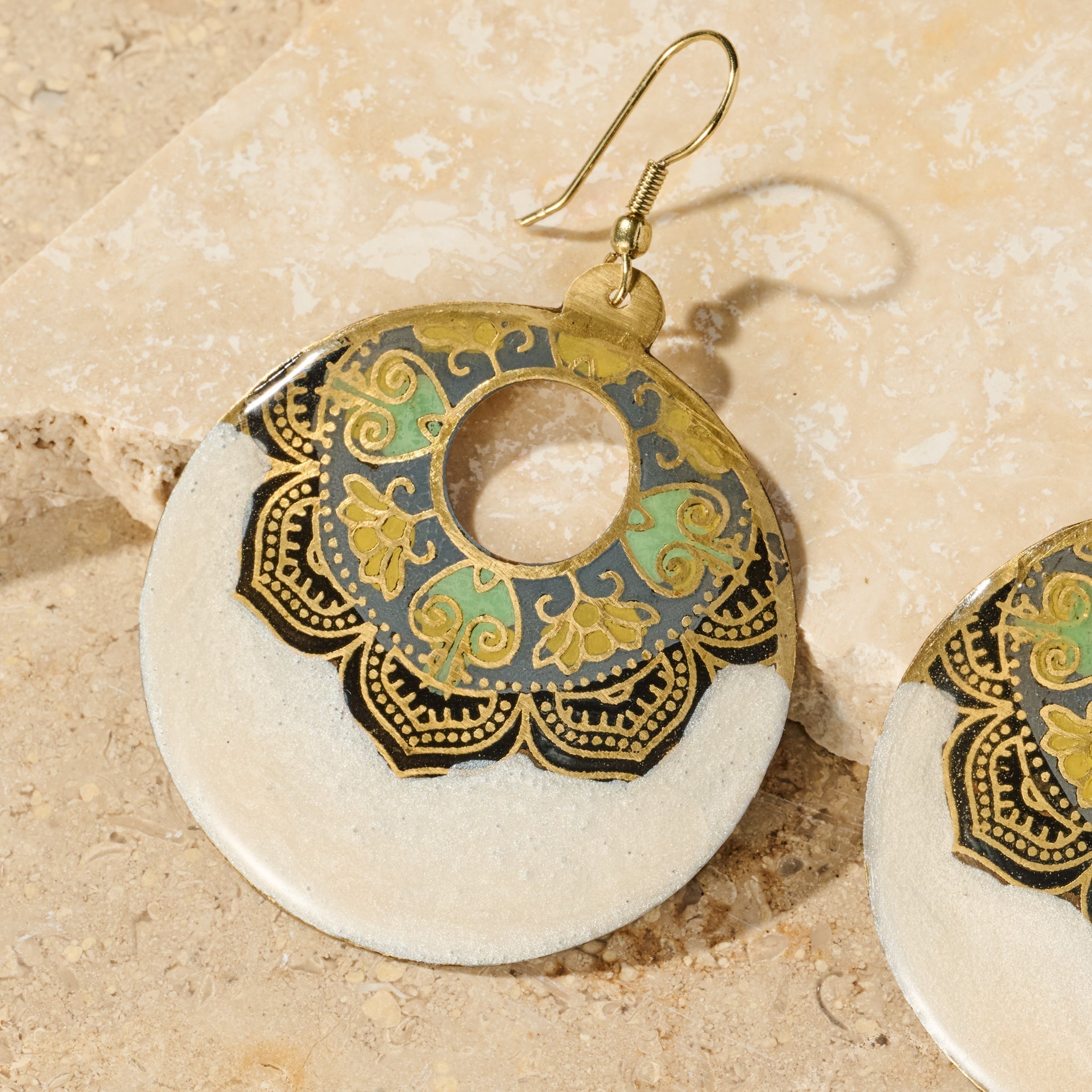 "Mandir" Enamel Earrings