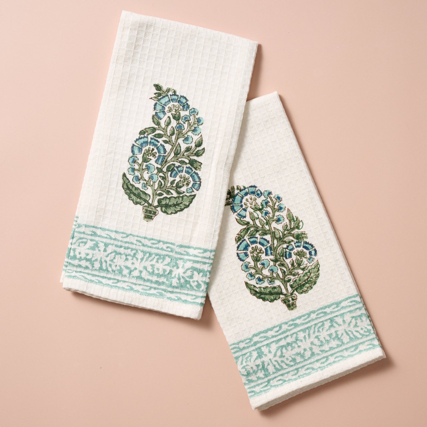 Pera Cotton Blockprint Hand Towel Set
