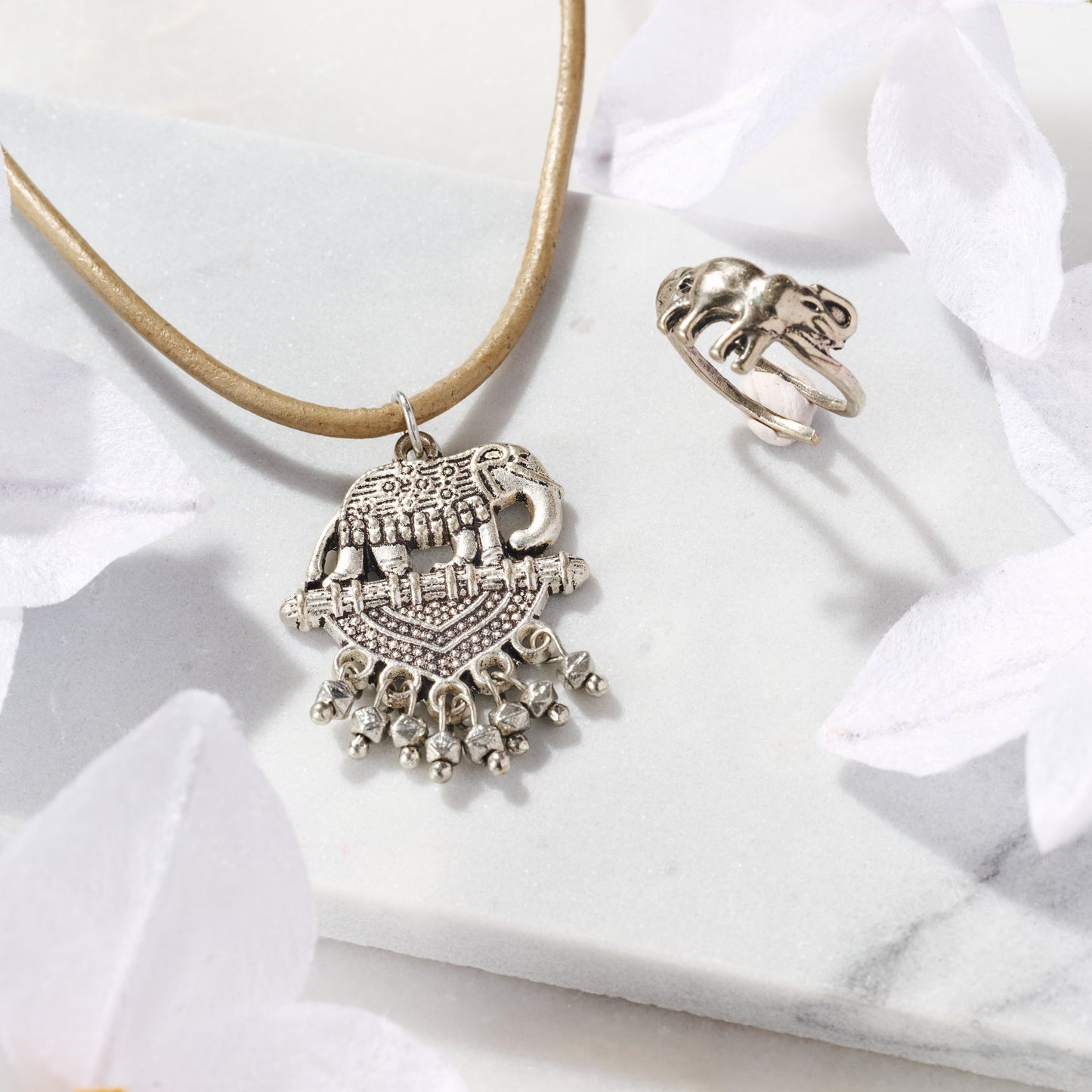 Vijaya Elephant Pendant Necklace