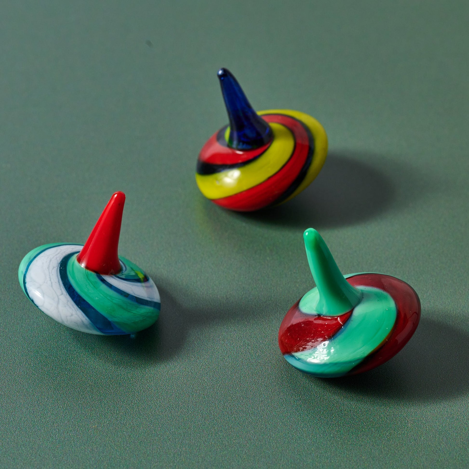 Multi-Colored Glass Tops - Set of 3 - Ten Thousand Villages