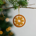 Ornament orange slice M/3 wool felt 3D orng/crm