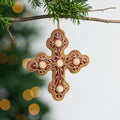 Embroidered Cross Ornament