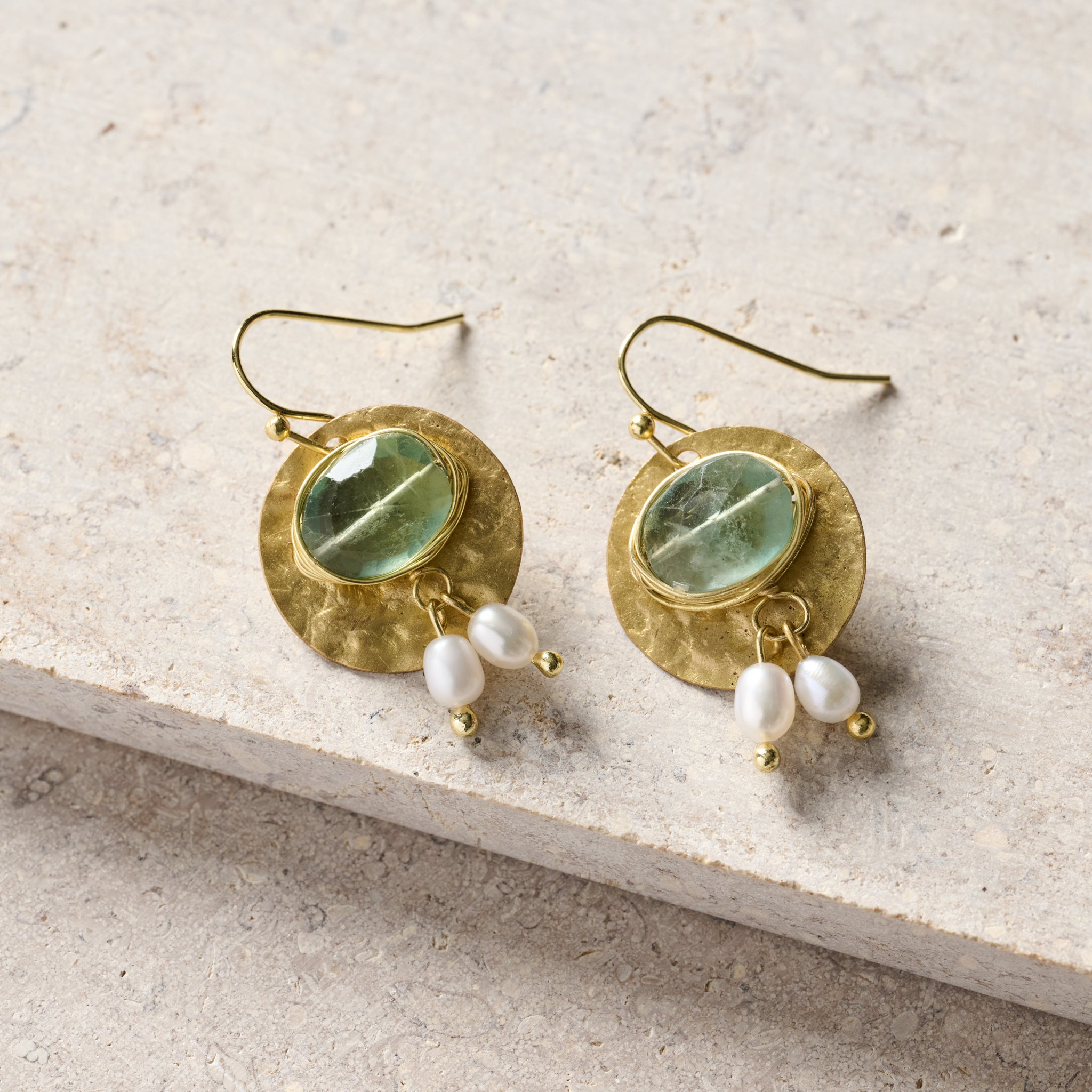 "Kabru" Brass Drop Earrings