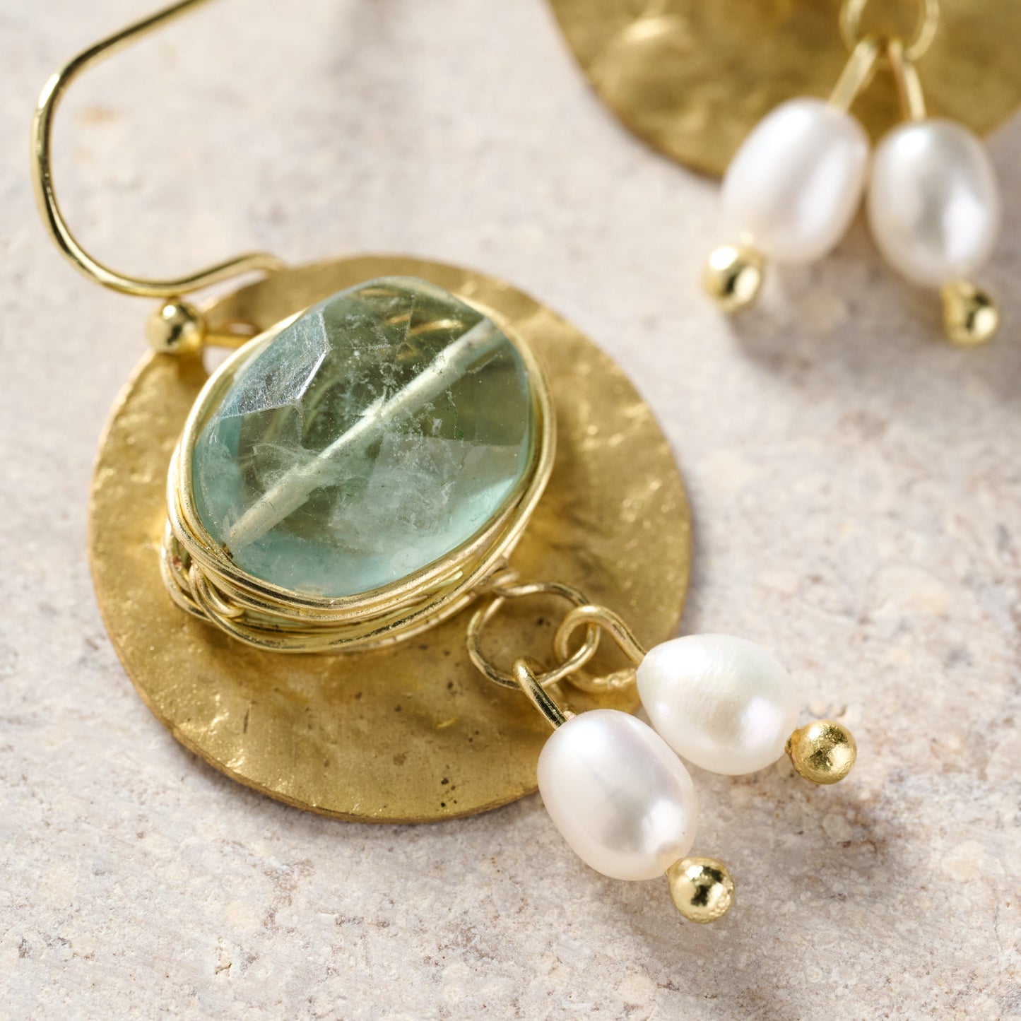 "Kabru" Brass Drop Earrings