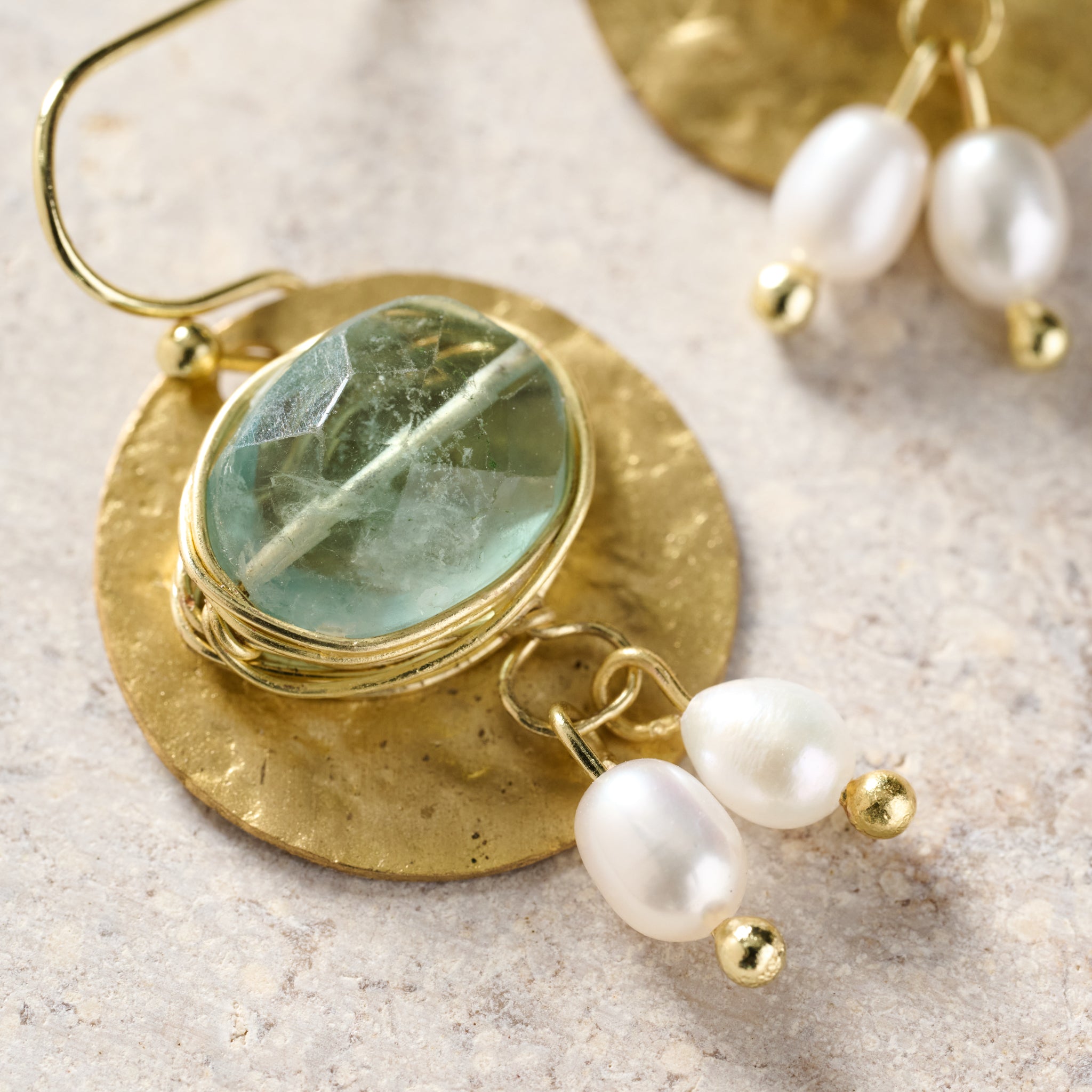 "Kabru" Brass Drop Earrings