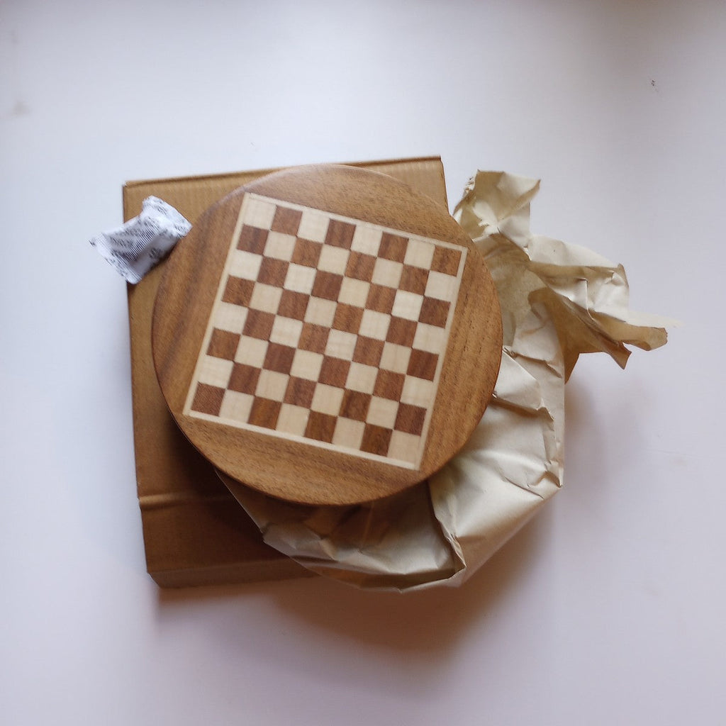 Chess round magnetic acacia/haldu wd 6D brn