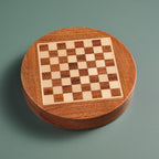 Chess round magnetic acacia/haldu wd 6D brn