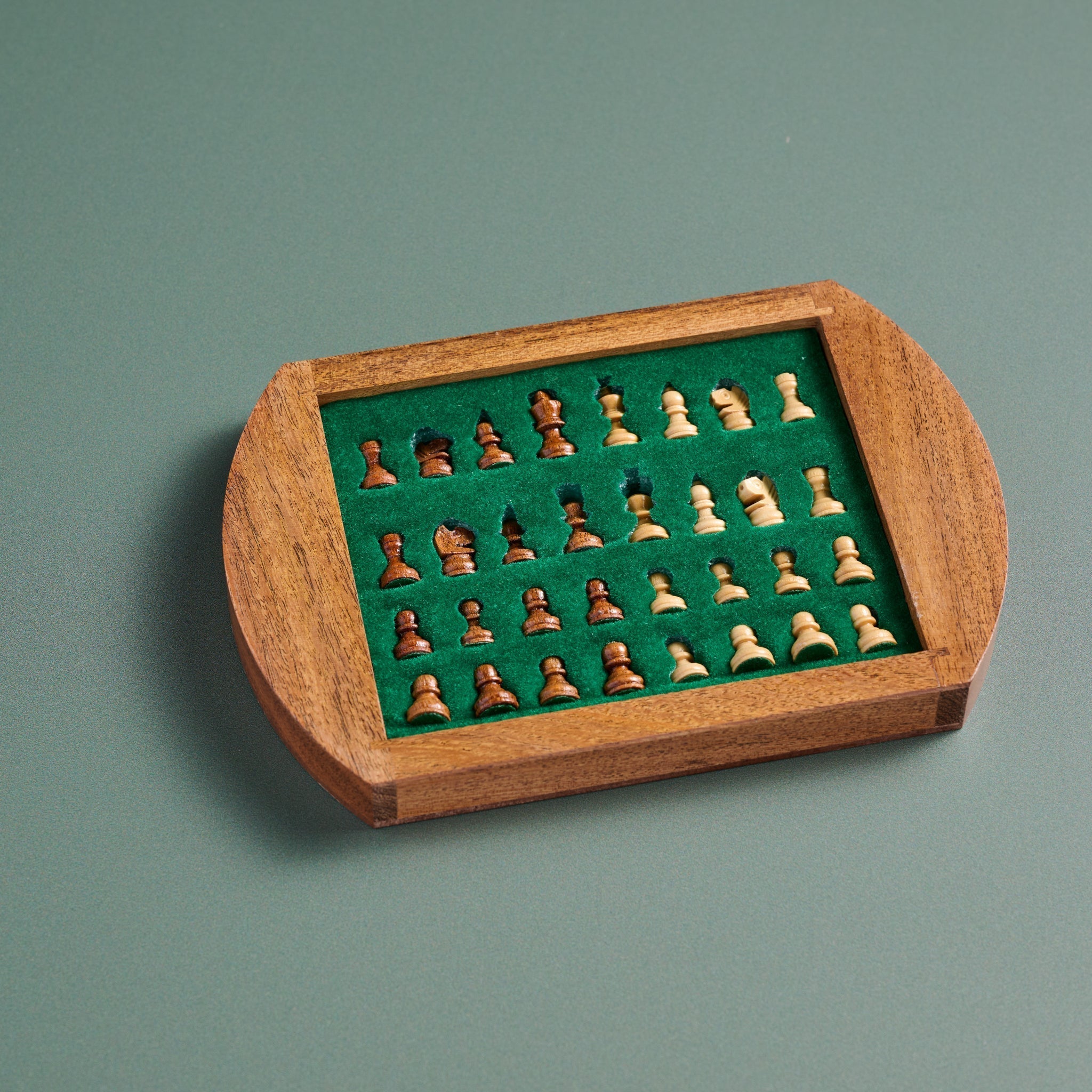 Chess round magnetic acacia/haldu wd 6D brn