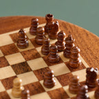 Chess round magnetic acacia/haldu wd 6D brn