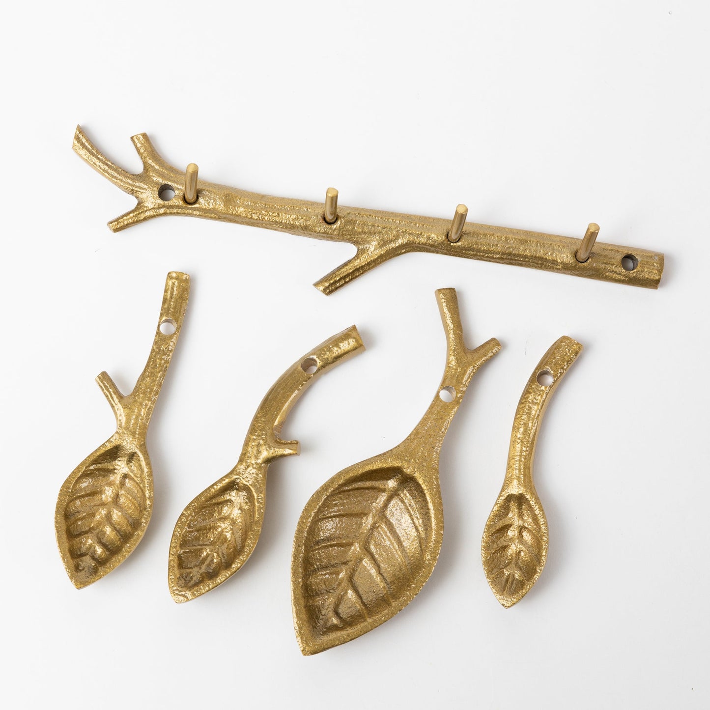 Measuring spoons s/4 branch/leaf alum 4-5Lx8W br