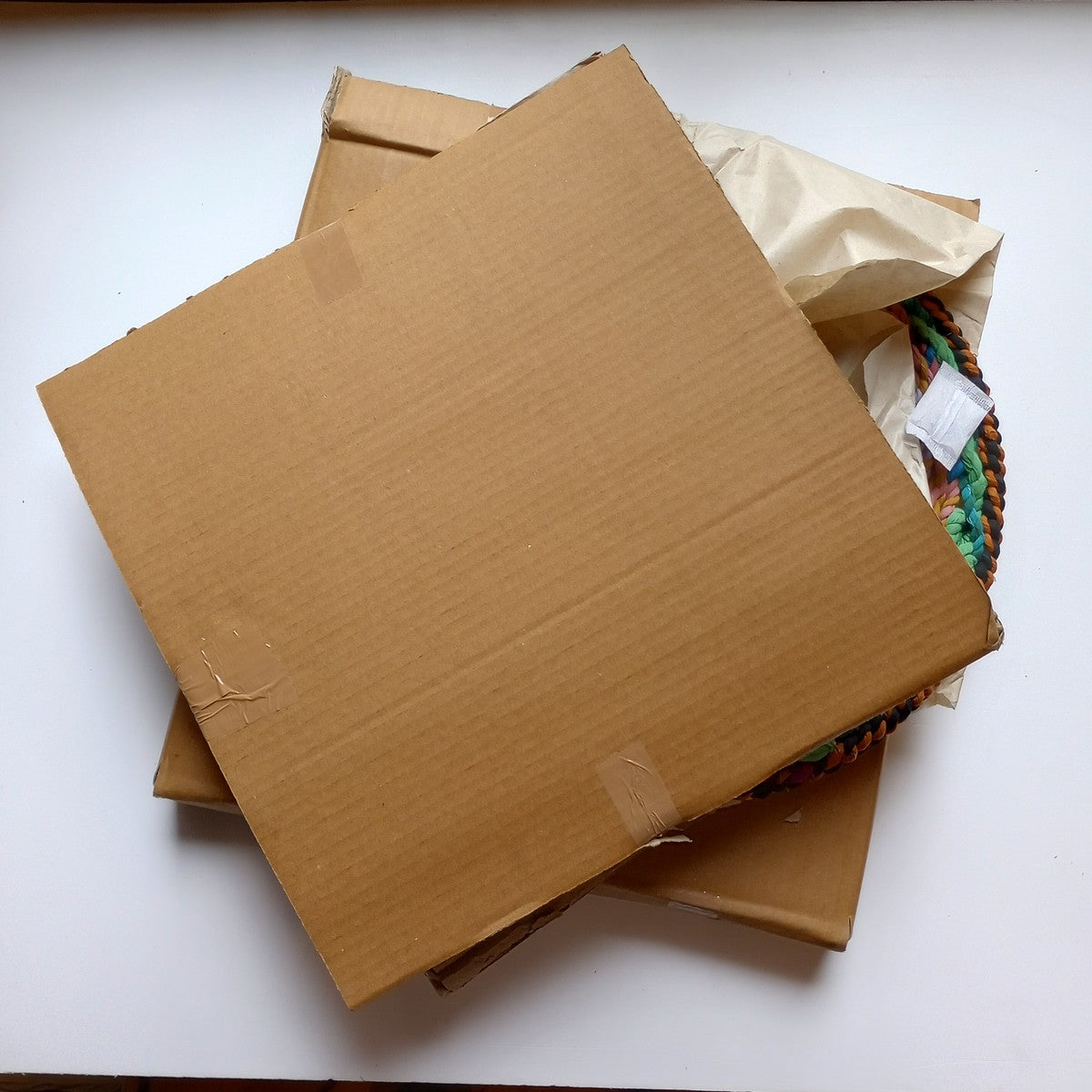 Mirror round braided sari/iron/glass 12D asst