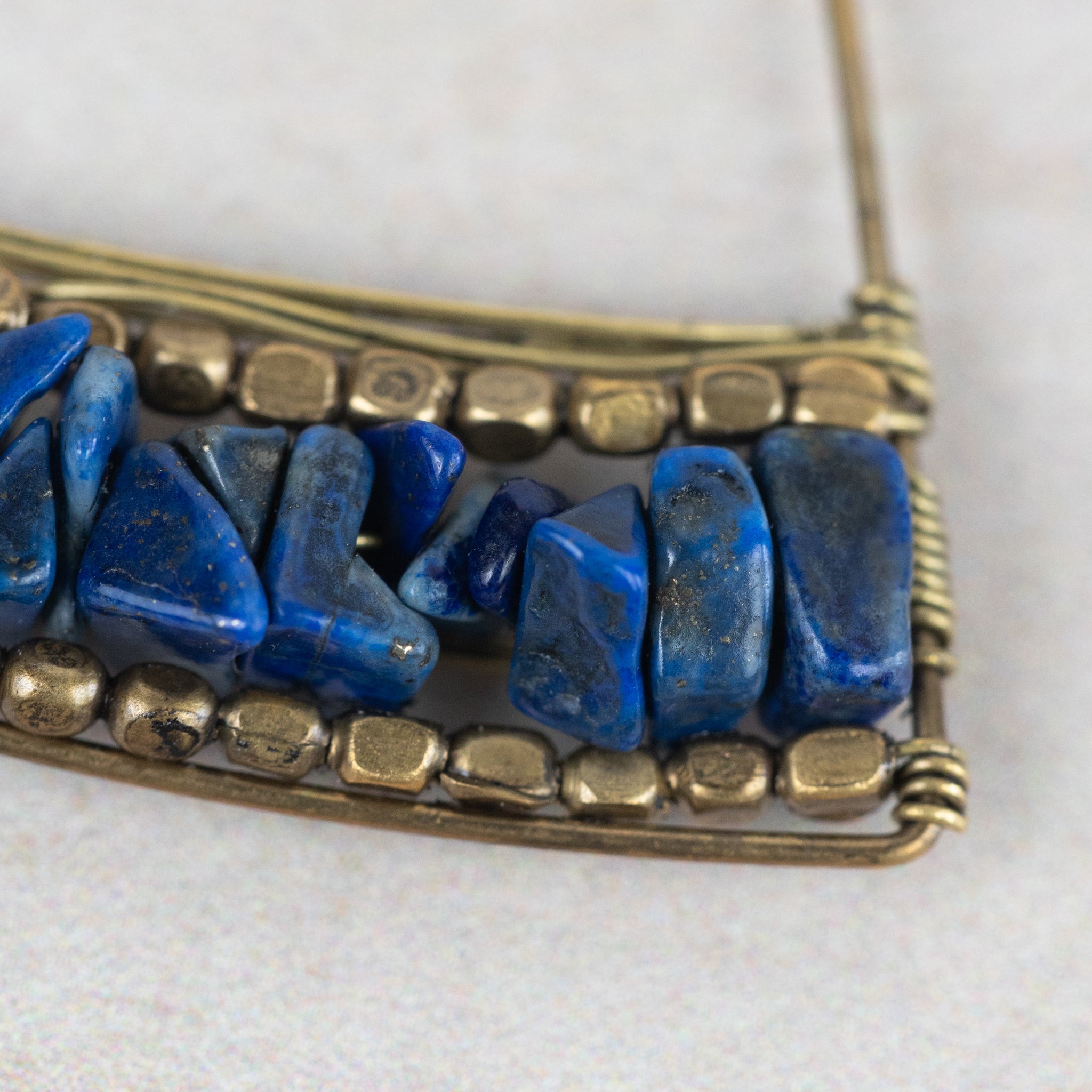 "Teja" Lapis Stone Earrings