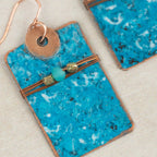 "Meena" Turqoise and Brass Earrings