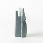 Eyeglass holder owl palewa stone 2.5Wx4.5H gray