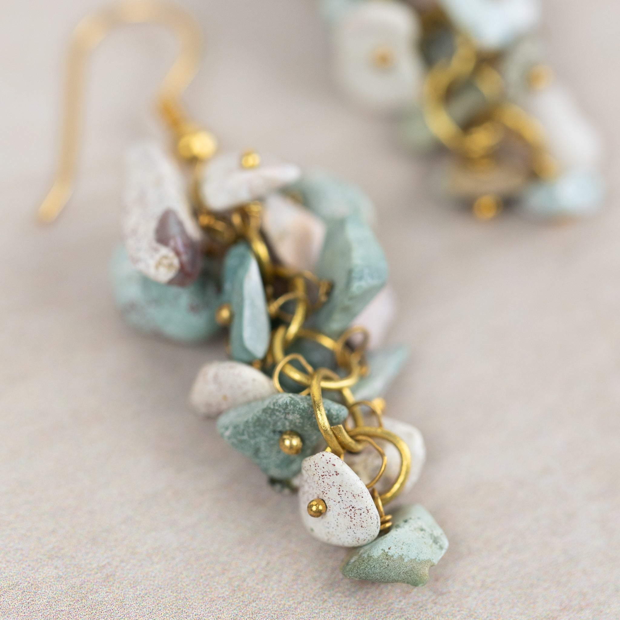 "Kali" Turquoise Cluster Earrings
