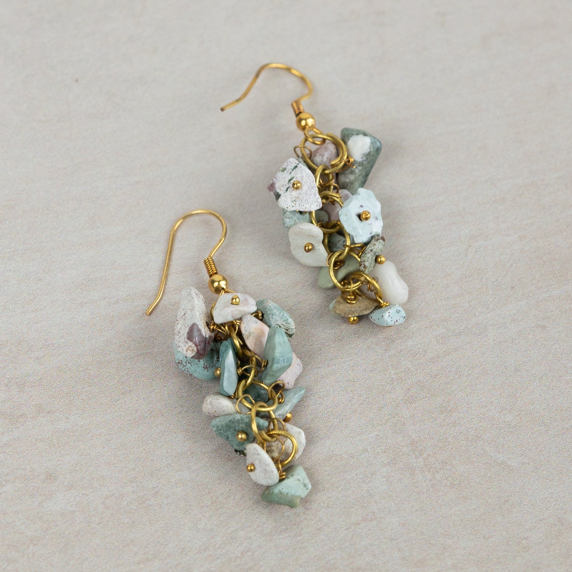 "Kali" Turquoise Cluster Earrings