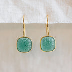 "Lalita" Blue Daisy Dangle Earrings