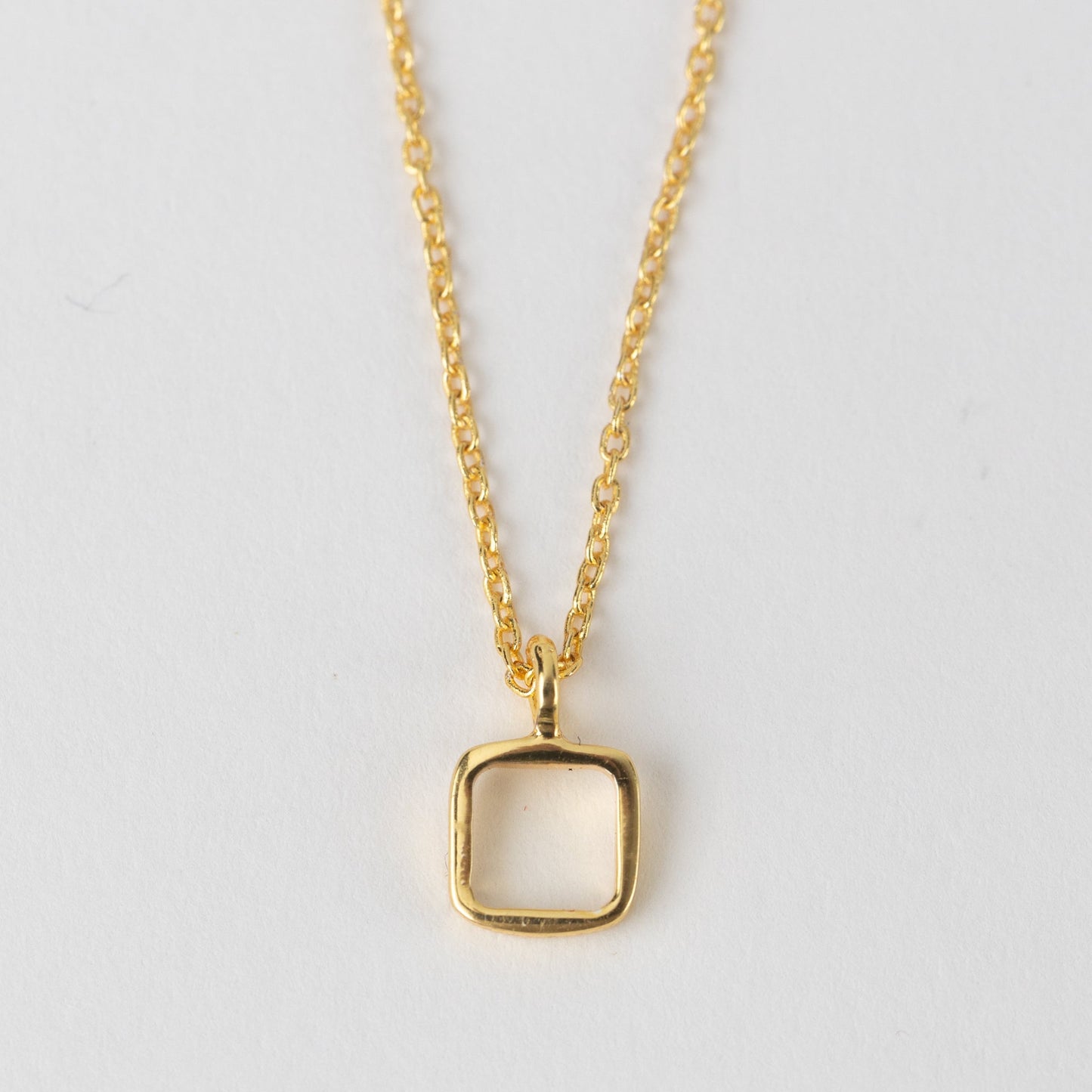 "Sundar" Dainty Square Pendant Necklace