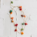 Necklace multistrnd wrap bead sari/br 20L br/multi