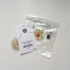 Gold Filigree with Orange Glass center "Maanika" Earrings*^