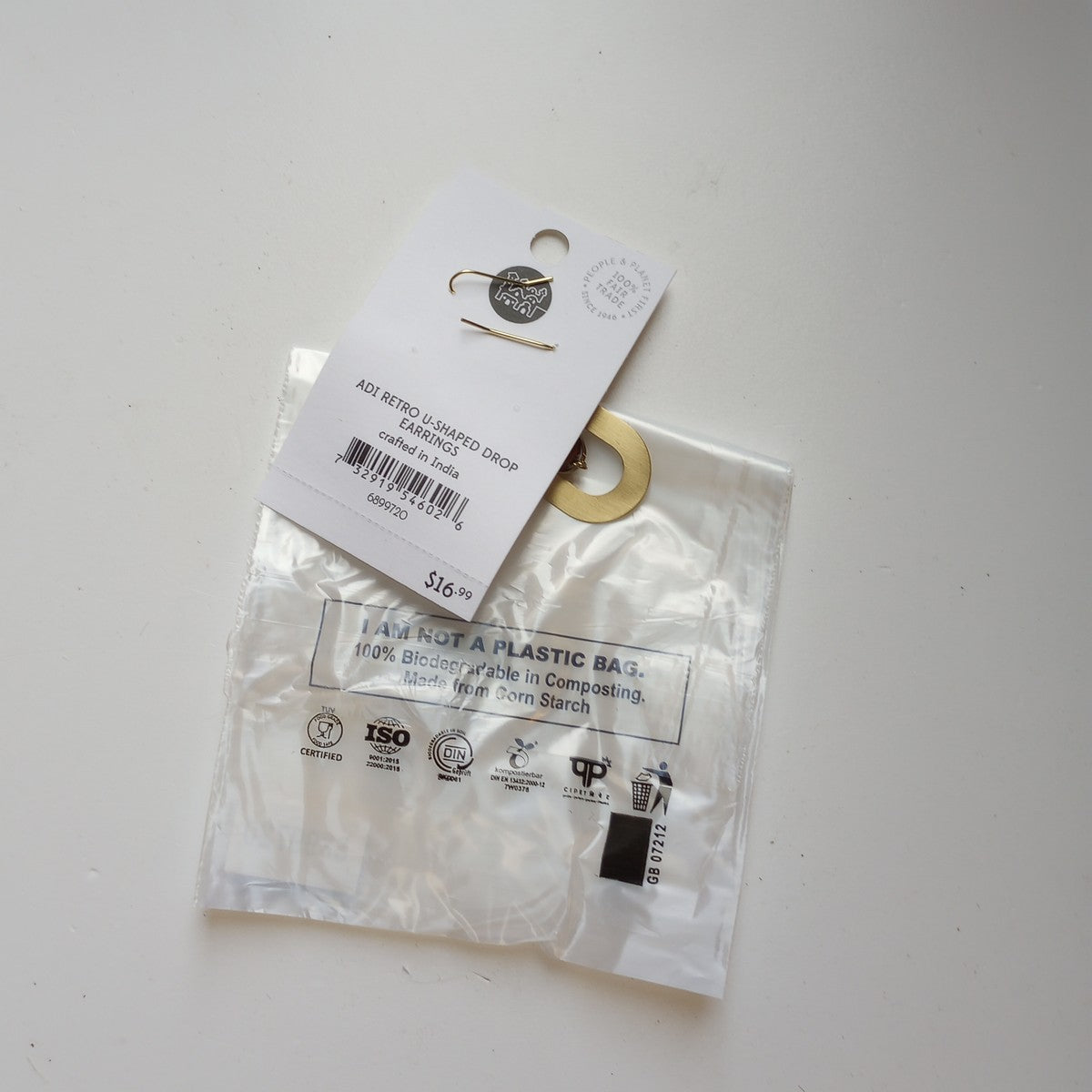 "Adi" Retro U-shped Drop Earrings