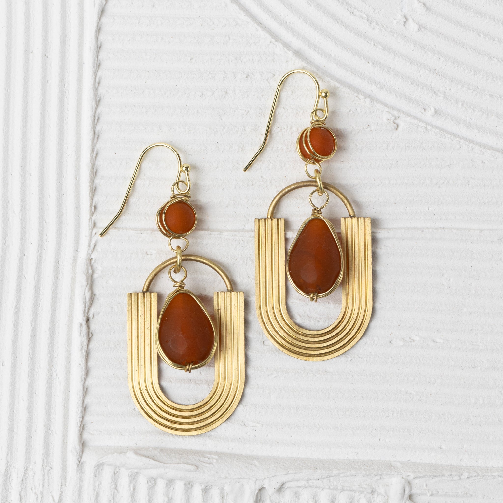 "Adi" Retro U-shped Drop Earrings