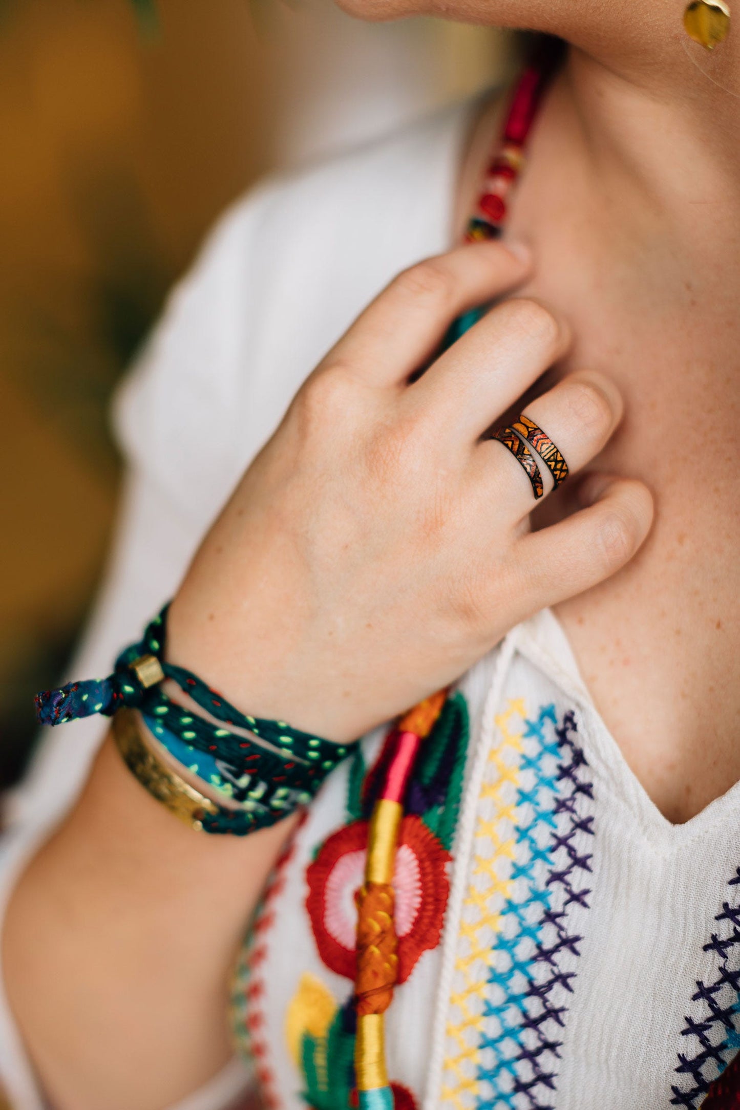 Leather Wrap Ring, Asst.