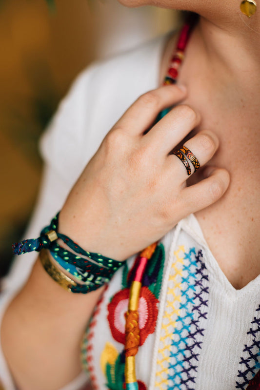 Ring wrap M/10 lthr asst