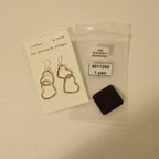 Earrings connected hearts sterling 2L silv