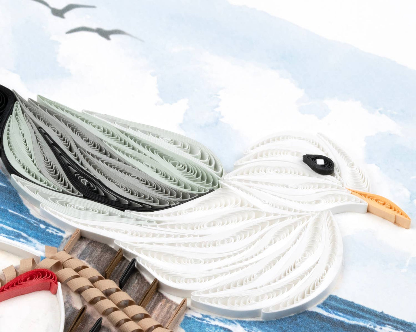 Quilled Greeting Card, "Seagull"