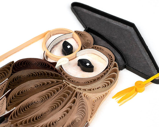 Quilled Greeting Card, "Graduation Owl"