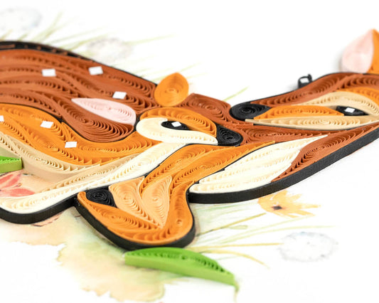 Quilled Greeting Card, "Doe and Fawn"