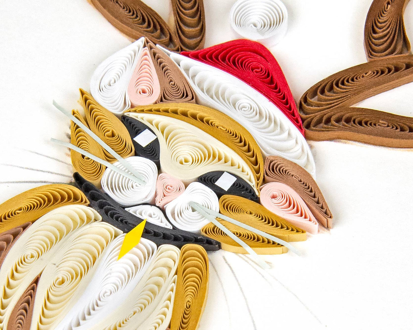 Quilled Greeting Card, “Holiday Cat”