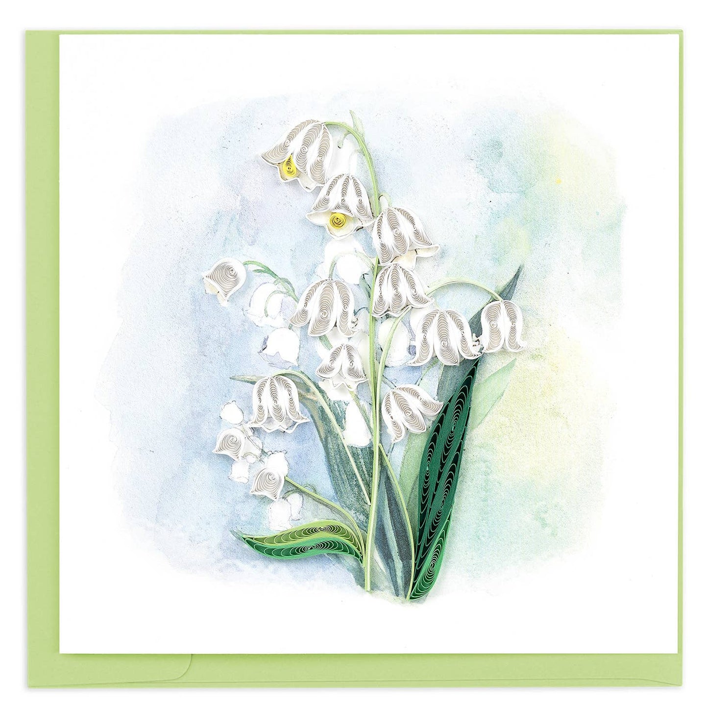 Quilled Greeting Card, "Lily of the Valley"