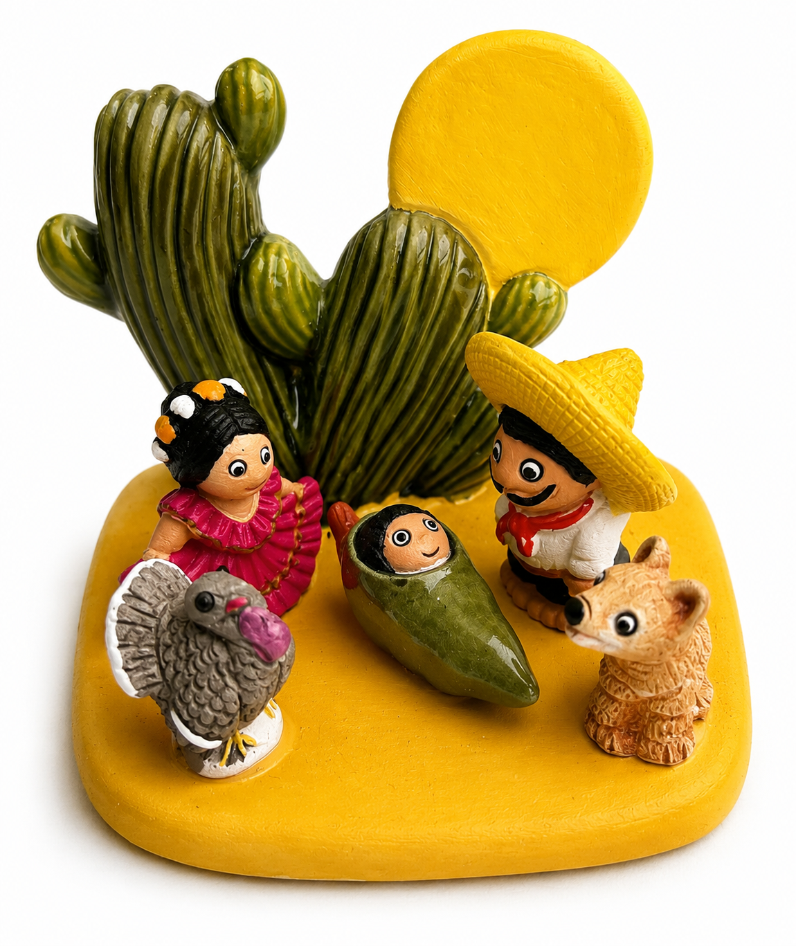 Ceramic Nativity - Mexico Scene