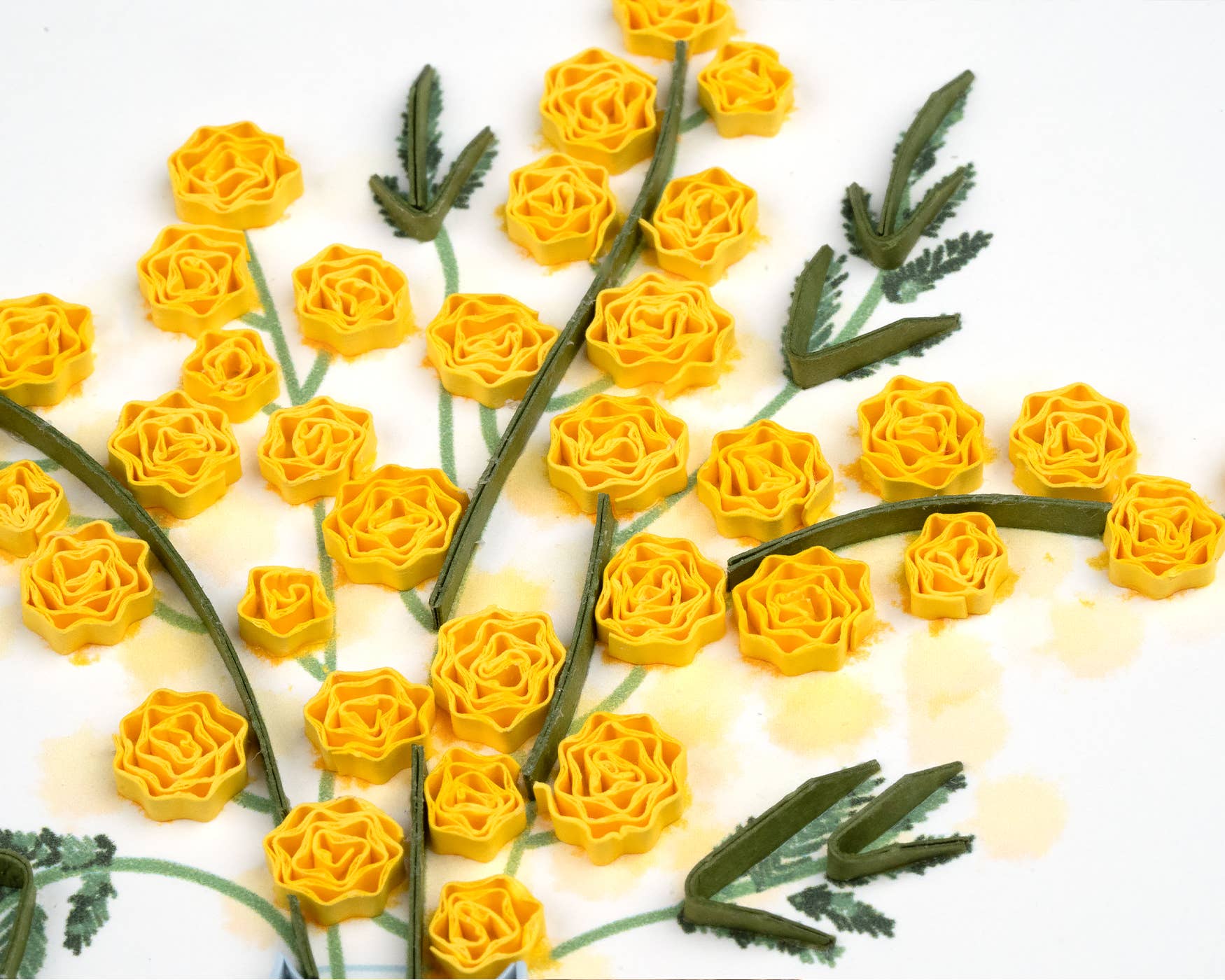 Quilled Greeting Card, "Mimosa Flower"