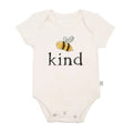 Organic Graphic Bodysuit, "Bee Kind"