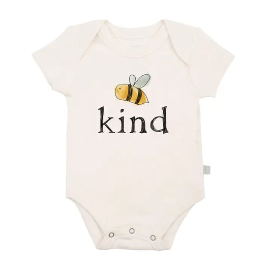 Organic Graphic Bodysuit, "Bee Kind"