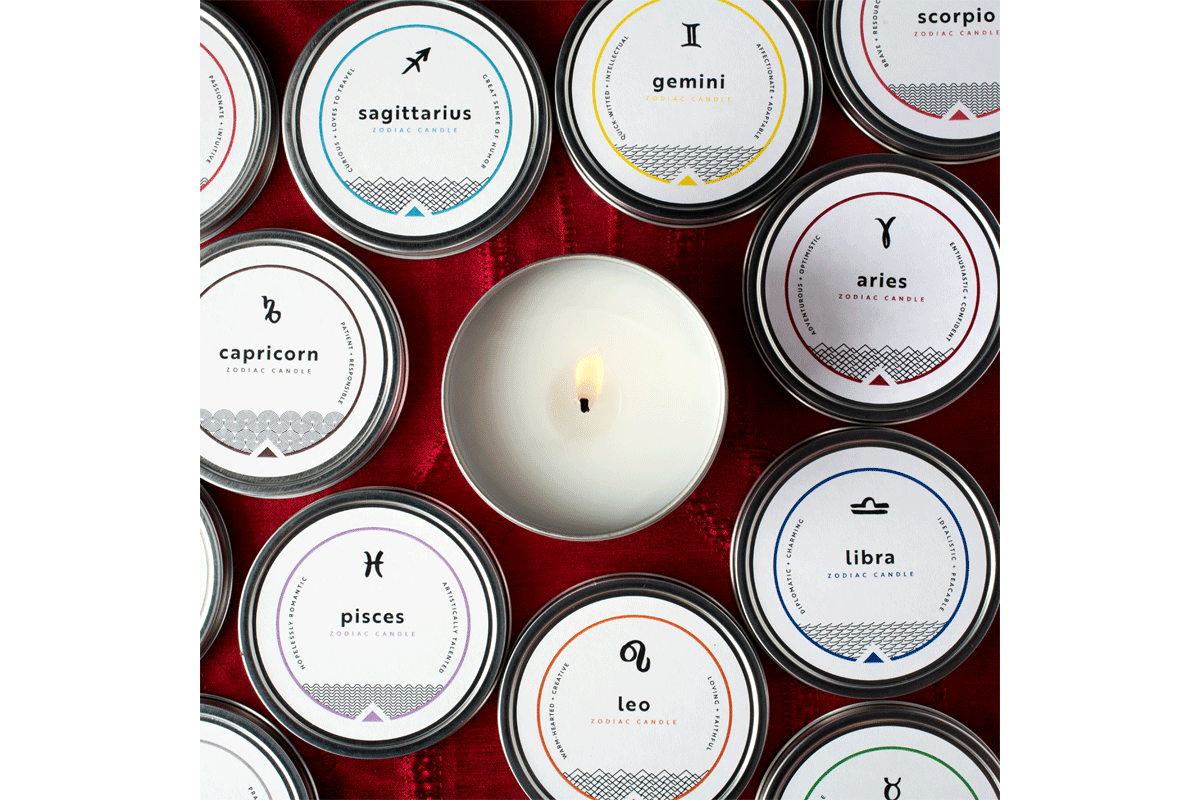Travel Tin Candle, 6 oz - Zodiac Collection