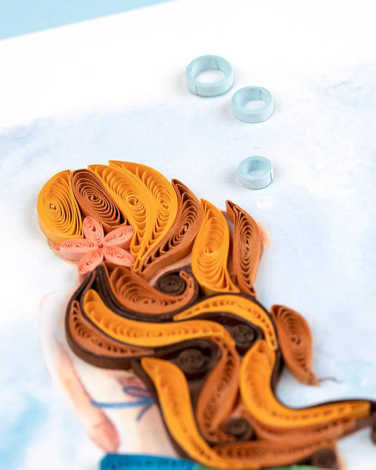 Quilled Greeting Card, "Mermaid"