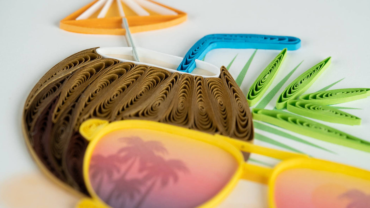 Quilled Greeting Card, "Tropical Summer"