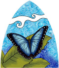 Glass Night Light - Blue Butterfly